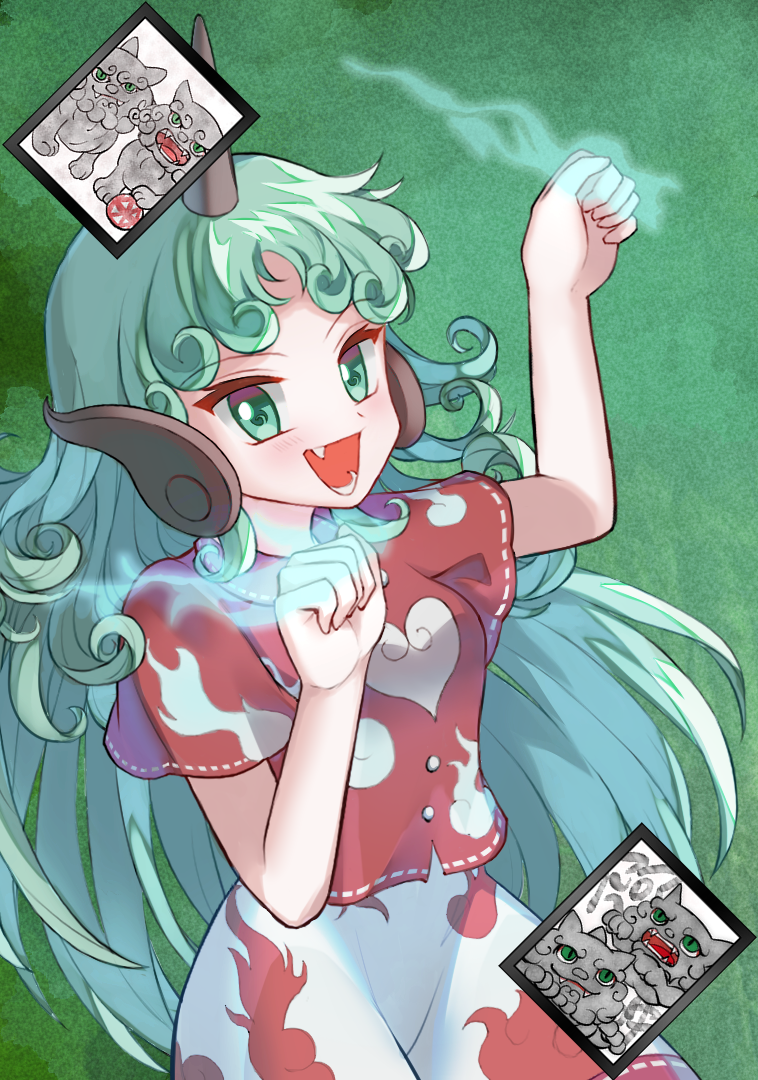 komano aunn (touhou and 1 more) drawn by mirei_(miirei)