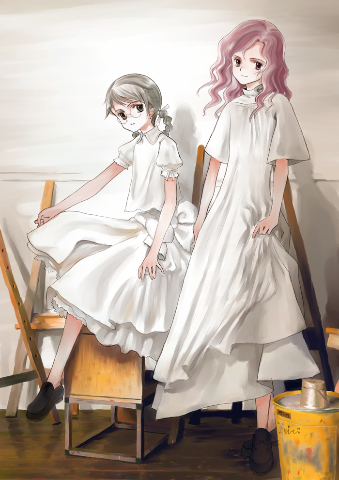 satonaka kozue and mafuyu (kita e) drawn by mocha_(snowflake)