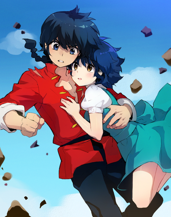 tendou akane and saotome ranma (ranma 1/2) drawn by mimi_(ranma3049)