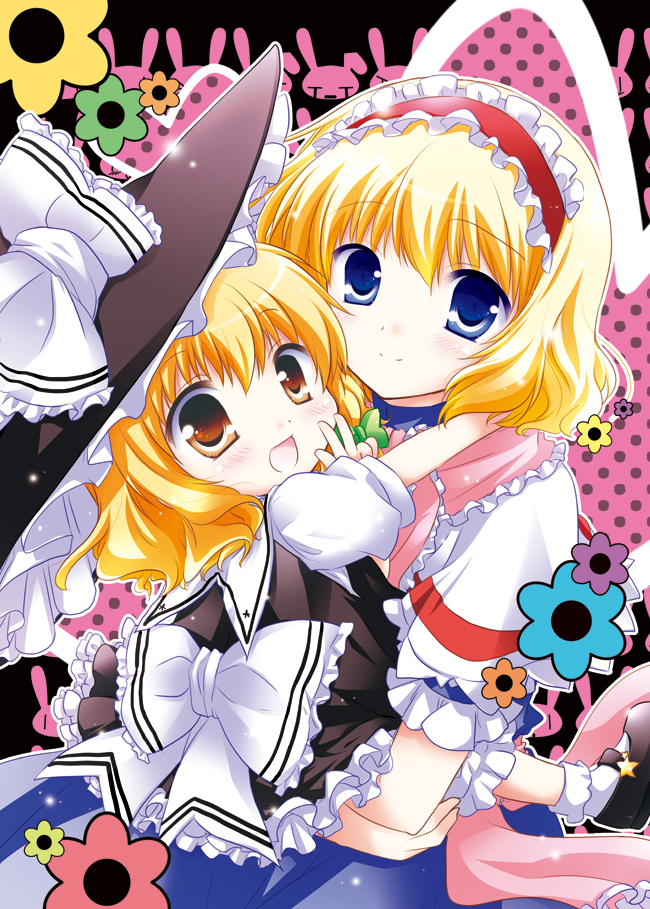 kirisame marisa and alice margatroid (touhou) drawn by uira_akuru