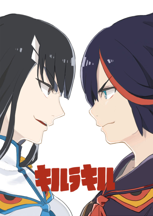matoi ryuuko, senketsu, kiryuuin satsuki, and junketsu (kill la kill) drawn by pinch_(nesume)
