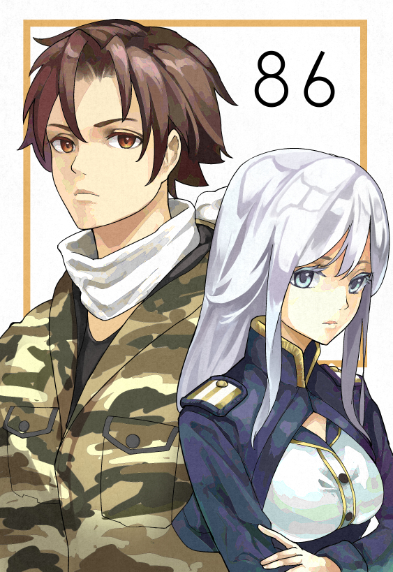vladilena millize and shinei nouzen (86 -eightysix-) drawn by nakashima_(pluscolor)