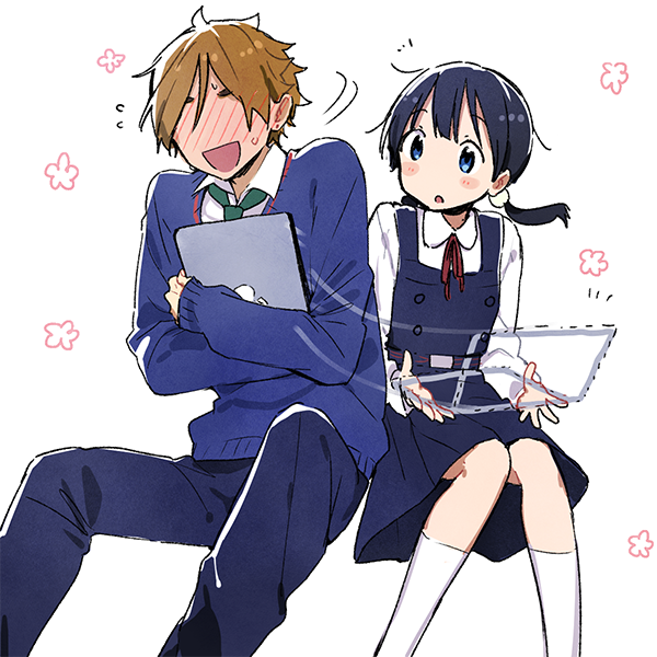 kitashirakawa tamako and ooji mochizou (tamako market) drawn by momose_(oqo)