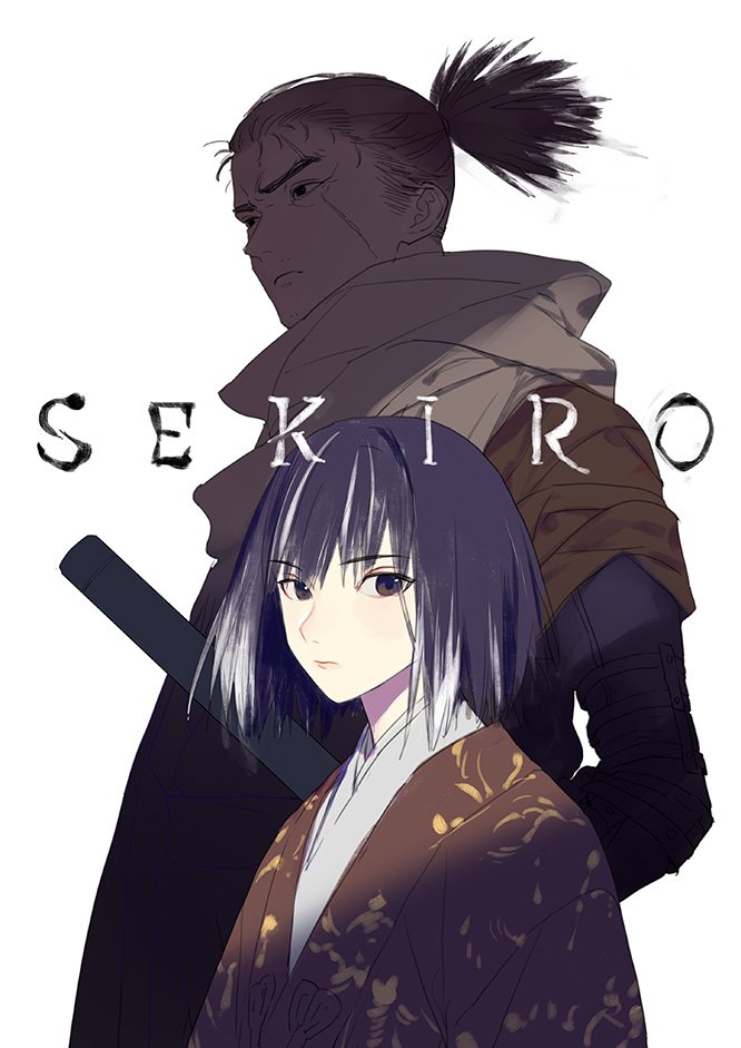 sekiro and kuro the divine heir (sekiro: shadows die twice) drawn by yamakawa