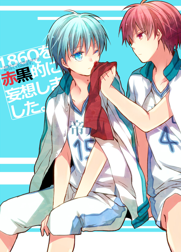 kuroko tetsuya and akashi seijuurou (kuroko no basuke) drawn by krk-anise