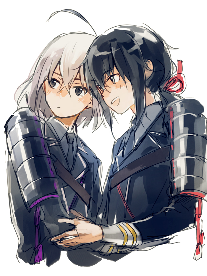 namazuo toushirou and honebami toushirou (touken ranbu) drawn by nuriko-kun