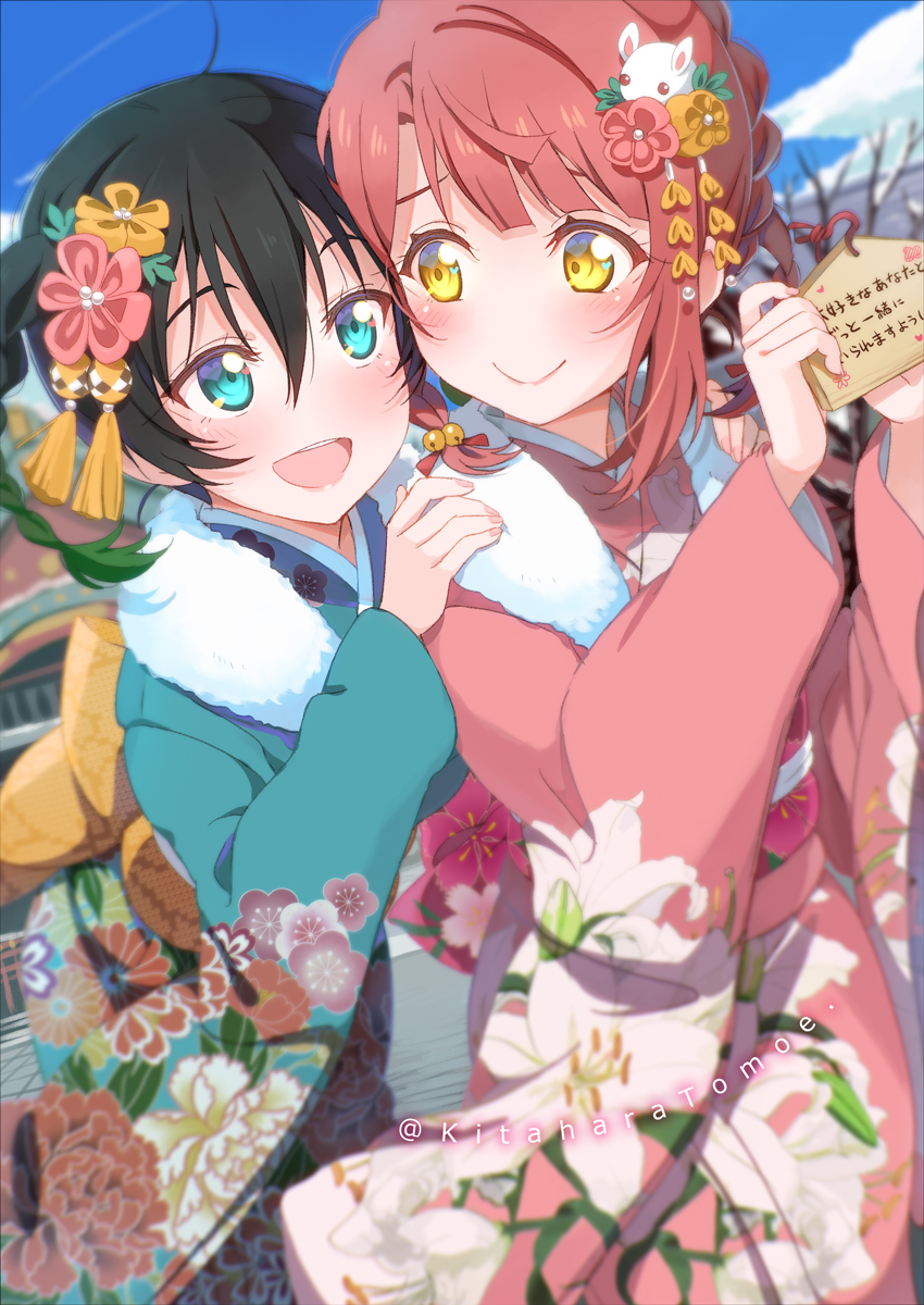 uehara ayumu and takasaki yu (love live! and 1 more) drawn by kitahara_tomoe_(kitahara_koubou)