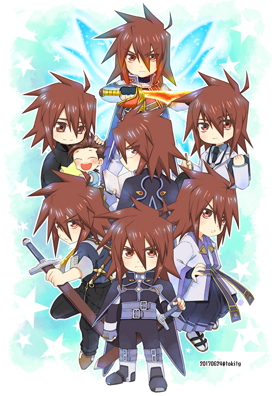 lloyd irving, ludger will kresnik, and kratos aurion (tales of and 3 more) drawn by tktg