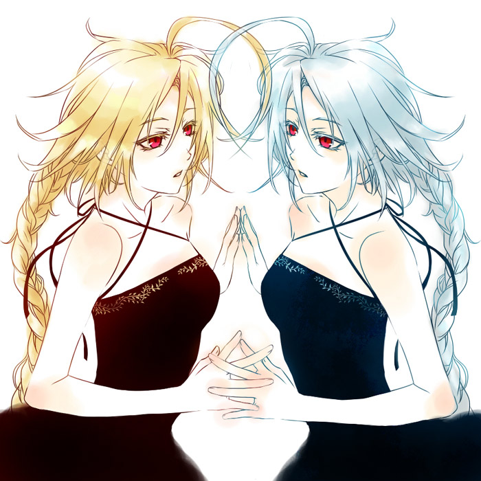 nu-13 and lambda-11 (blazblue) drawn by collair_(cono)