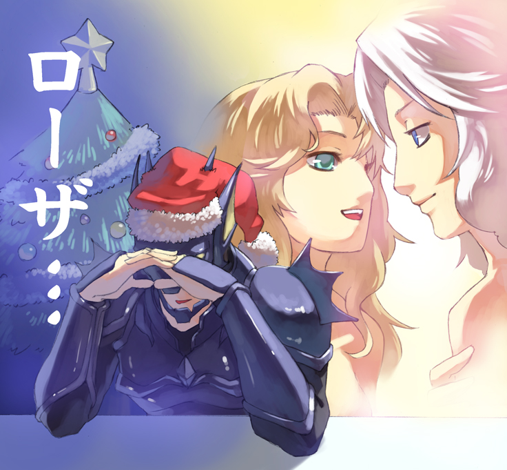 rosa farrell, cecil harvey, and kain highwind (final fantasy and 1 more) drawn by takeda_kanryuusai