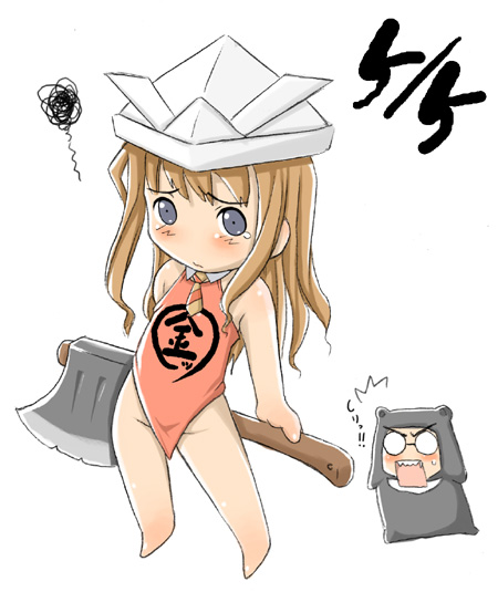 hermione granger, harry potter, and kintarou (wizarding world and 1 more) drawn by komusou_(komusou1)