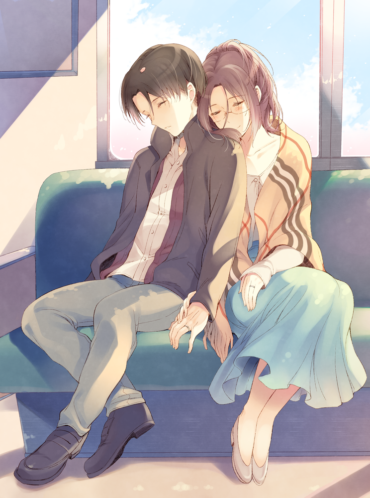 levi and hange zoe (shingeki no kyojin) drawn by ha-ru10