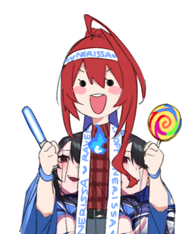 nerissa ravencroft and elizabeth rose bloodflame (hololive and 1 more) drawn by dasdokter