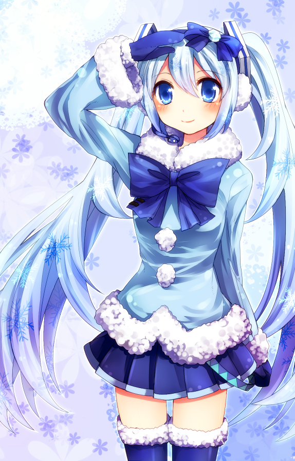 hatsune miku and yuki miku (vocaloid) drawn by kurami_(kohaku.)