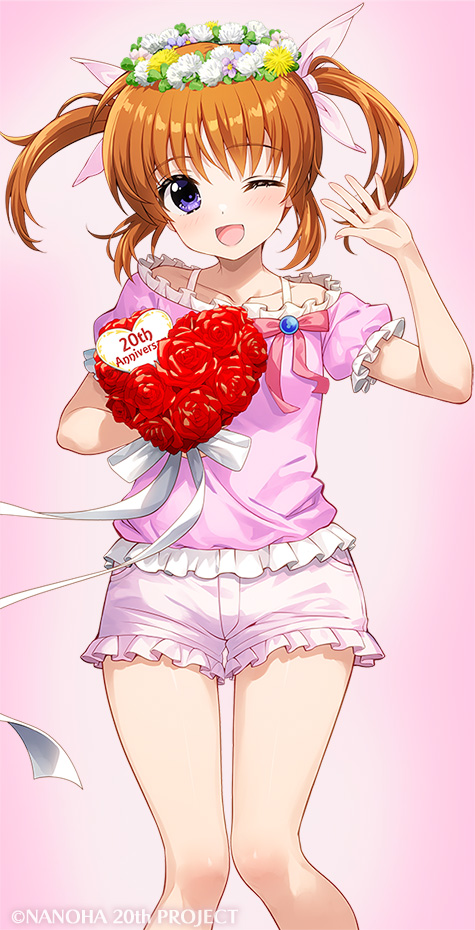 takamachi nanoha (lyrical nanoha and 1 more) drawn by fujima_takuya