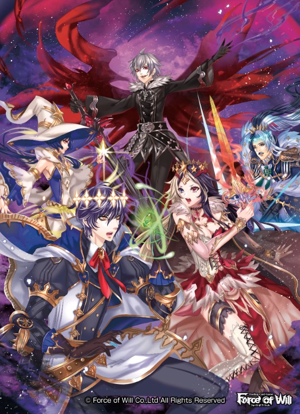 zero, millium, lumia, grimm, and gill lapis (force of will) drawn by banamons