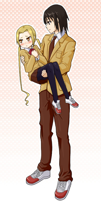 hagimura suzu and tsuda takatoshi (seitokai yakuindomo) drawn by towo_nageru