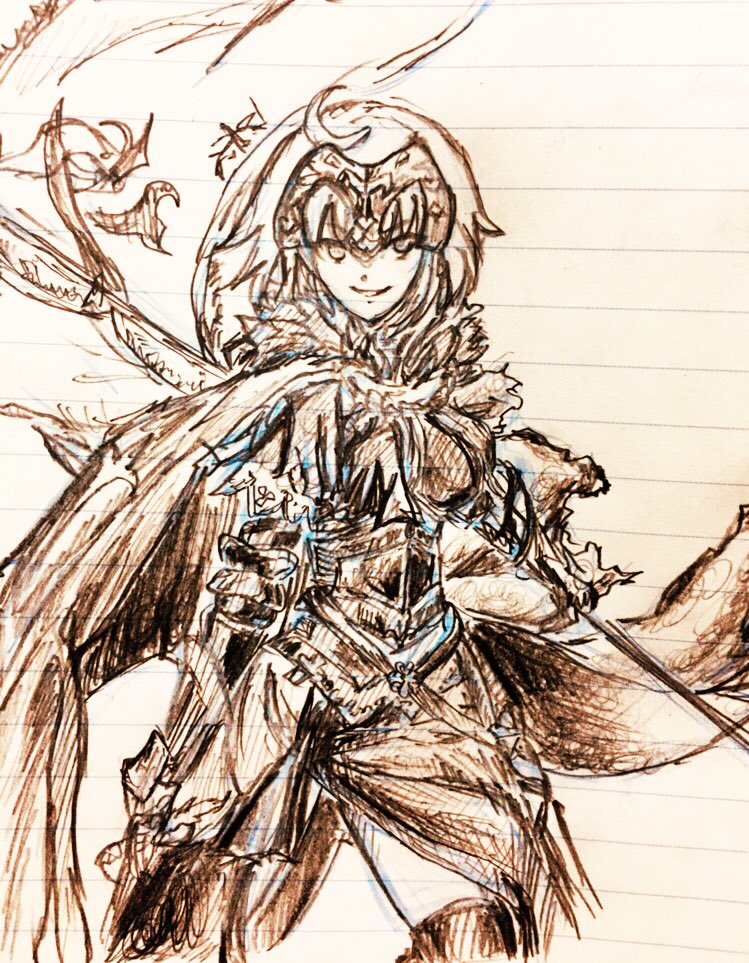 jeanne d'arc alter (fate and 1 more) drawn by rokki_hero