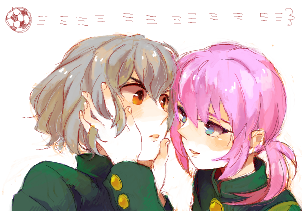 kirino ranmaru and shindou takuto (inazuma eleven and 1 more) drawn by honey-hopi