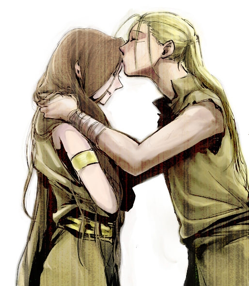 van hohenheim and trisha elric (fullmetal alchemist) drawn by hase_(nafela)