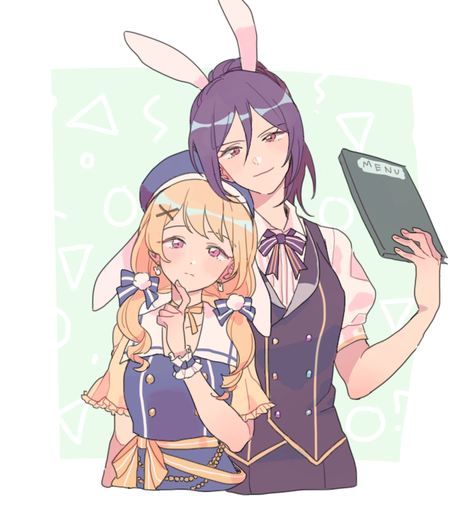 shirasagi chisato and seta kaoru (bang dream! and 1 more) drawn by res2shuu