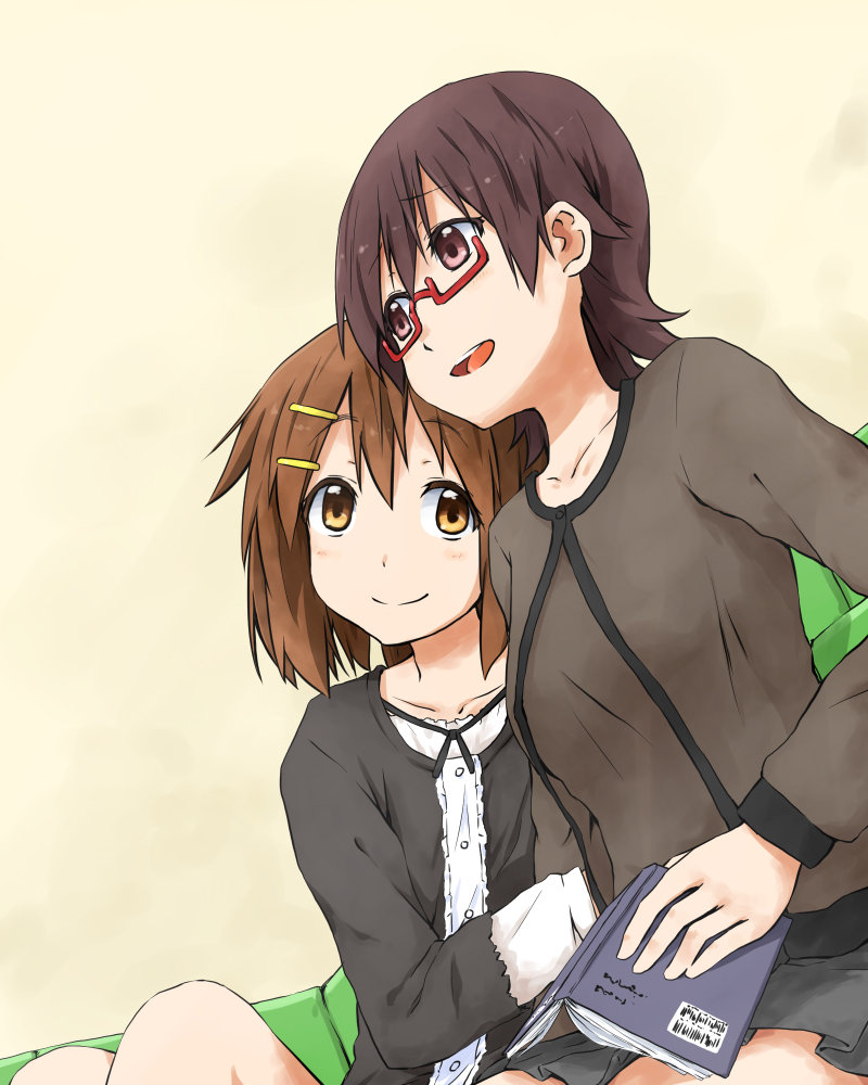 hirasawa yui and manabe nodoka (k-on!) drawn by kagiana