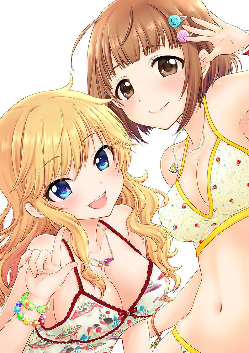 ohtsuki yui and kitami yuzu (idolmaster and 2 more) drawn by ozaki_mirai