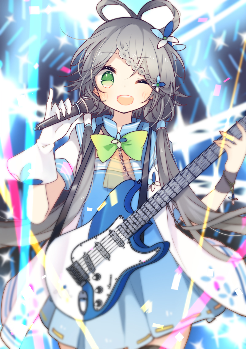 luo tianyi (vocaloid and 1 more) drawn by fenghu_(huli)