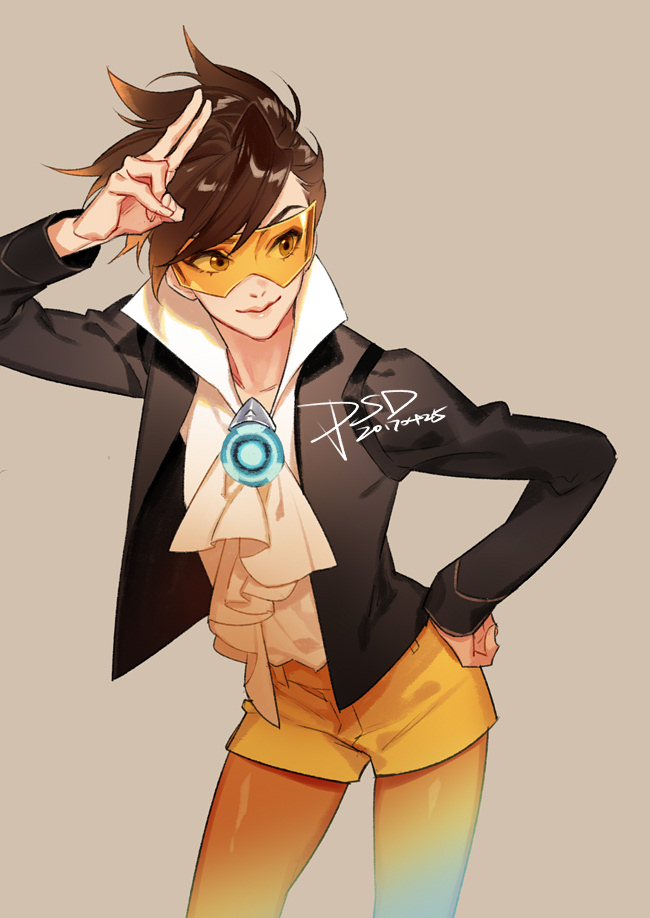 tracer (overwatch and 1 more) drawn by psd_(psdgai)