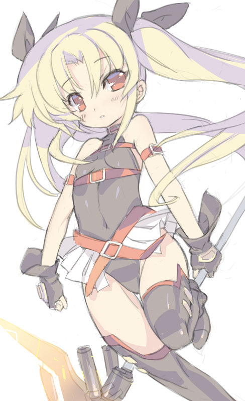 fate testarossa and bardiche (lyrical nanoha and 1 more) drawn by blade_(galaxist)