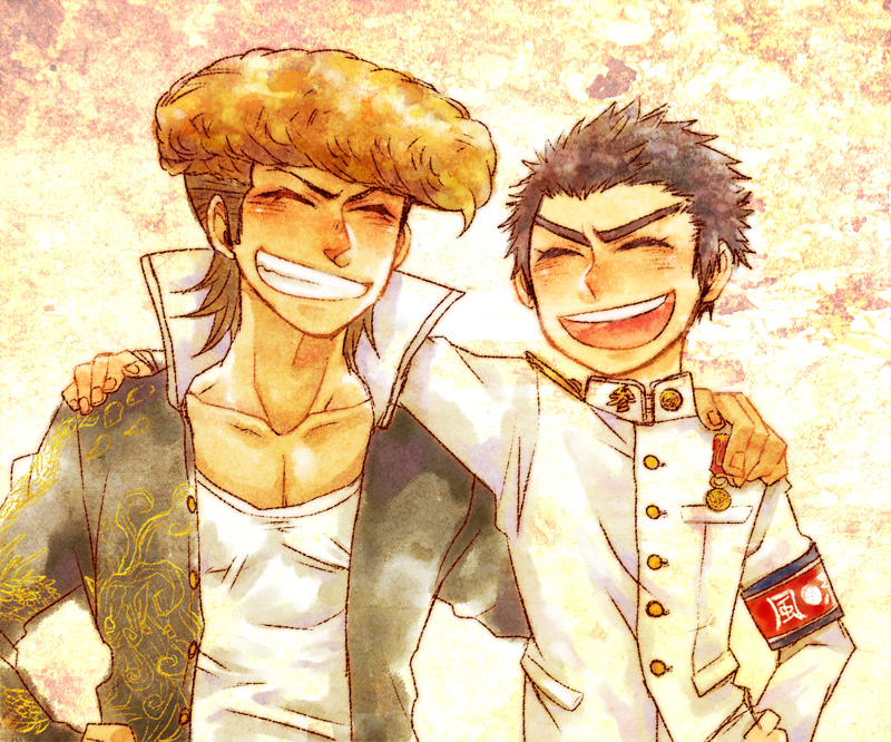 ishimaru kiyotaka and owada mondo (danganronpa and 1 more) drawn by chirosuke_(kog526)