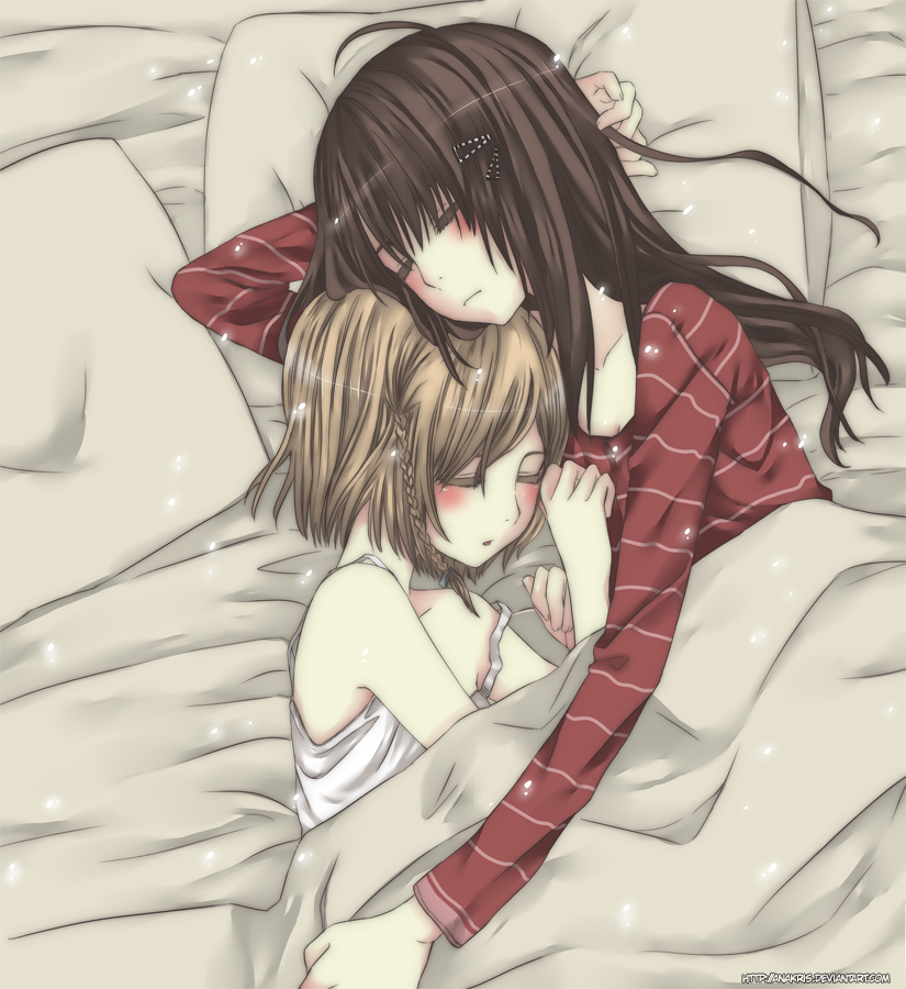 hikari and hayate (original) drawn by ana_c._sanchez