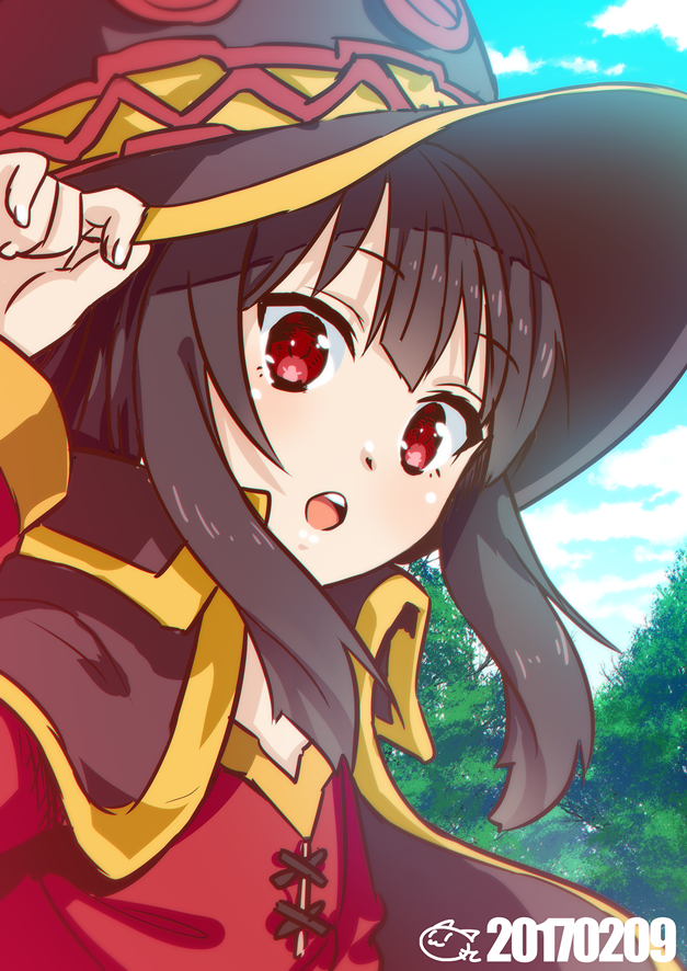 megumin (kono subarashii sekai ni shukufuku wo!) drawn by nyanmaru_(ememing)