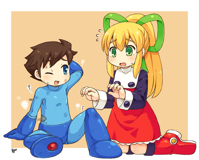 roll and mega man (mega man) drawn by mizuno_mumomo