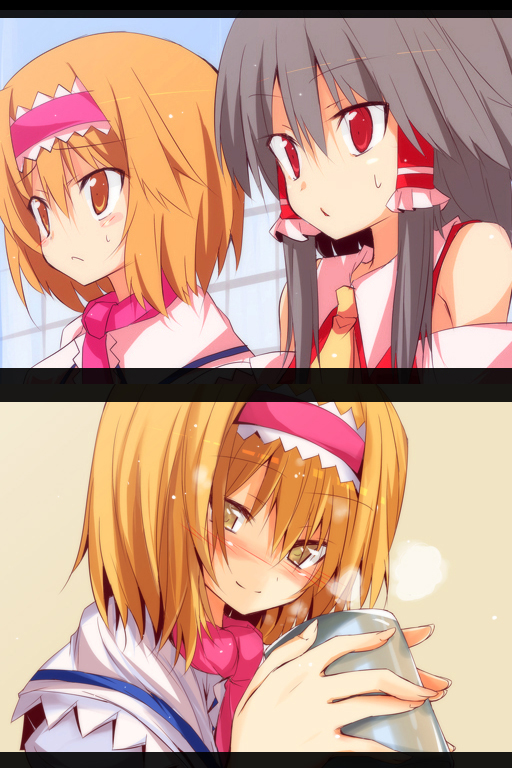 hakurei reimu, alice margatroid, reu, and hinase (touhou and 1 more) drawn by huei_nazuki