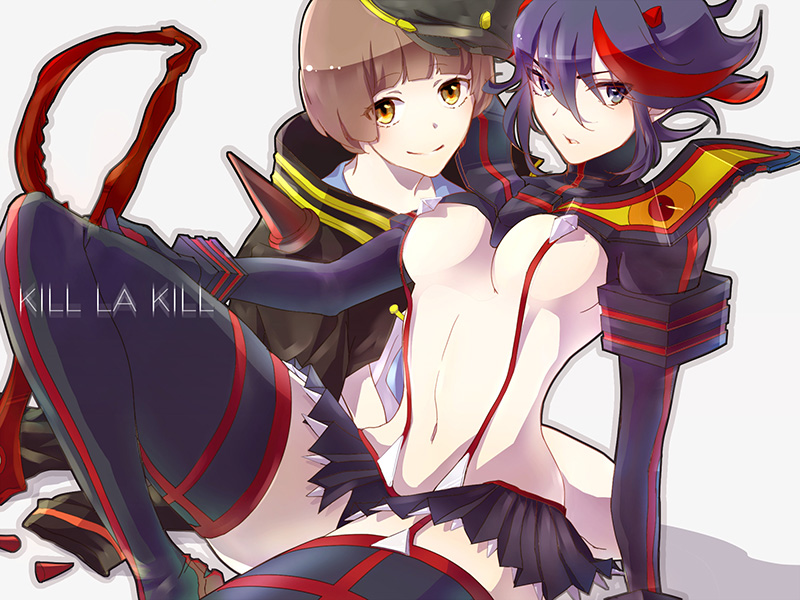 matoi ryuuko, senketsu, and mankanshoku mako (kill la kill) drawn by shinsuke_(moccori)