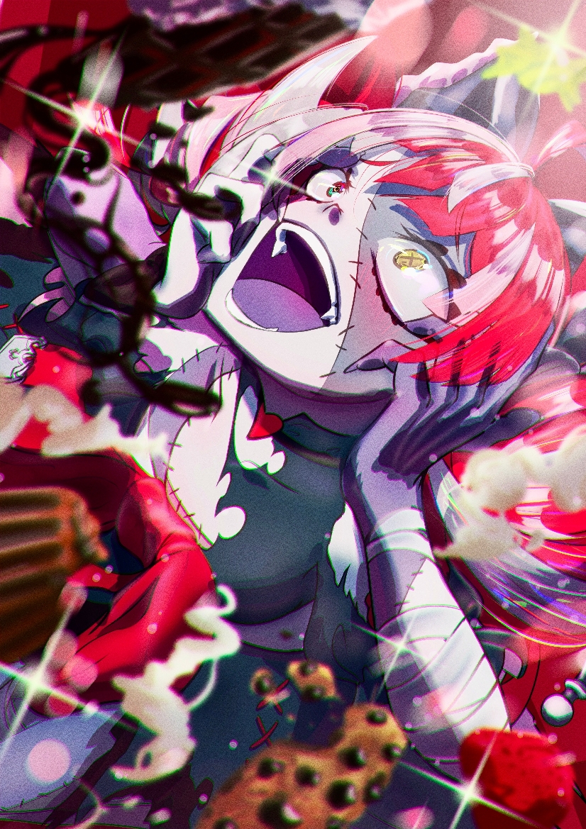 kureiji ollie (hololive and 1 more) drawn by murasaki_(monochrome_p)