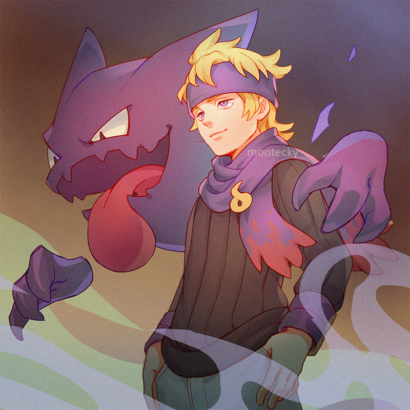 haunter and morty (pokemon and 1 more) drawn by mootecky