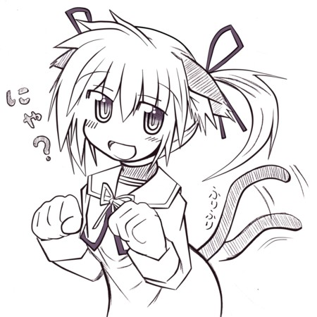 takamachi nanoha (lyrical nanoha and 1 more) drawn by jikai