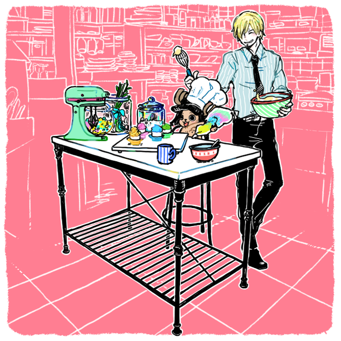 sanji and tony tony chopper (one piece) drawn by itowo_(itowc)