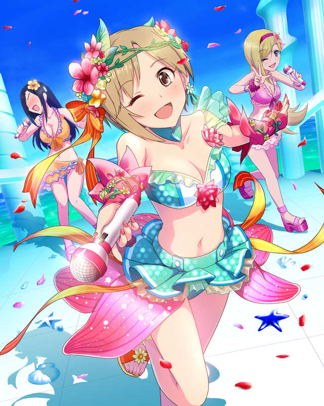 mukai takumi, aiba yumi, and fujimoto rina (idolmaster and 1 more)