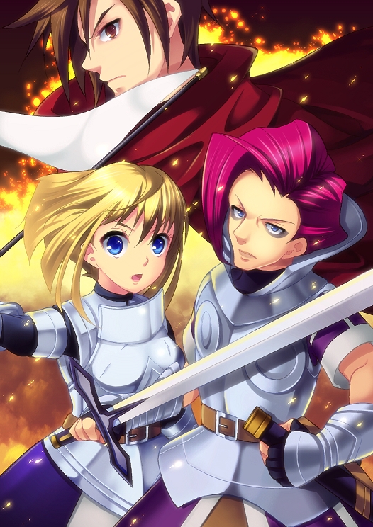 jeanne d'arc, roger, and gilles de rais (real life and 1 more) drawn by enoo