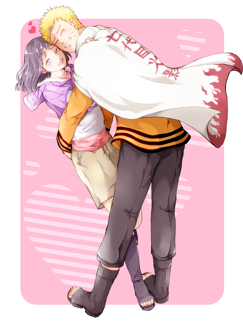 uzumaki naruto and hyuuga hinata (naruto and 1 more) drawn by oretto_(ring)