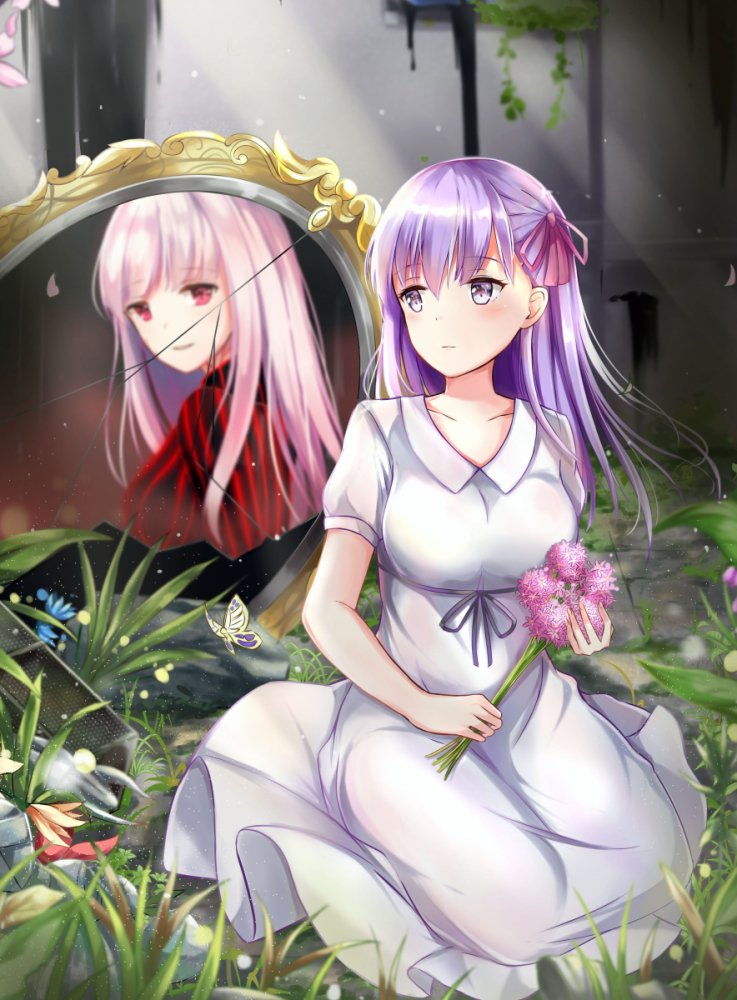 matou sakura and dark sakura (fate and 2 more) drawn by konka