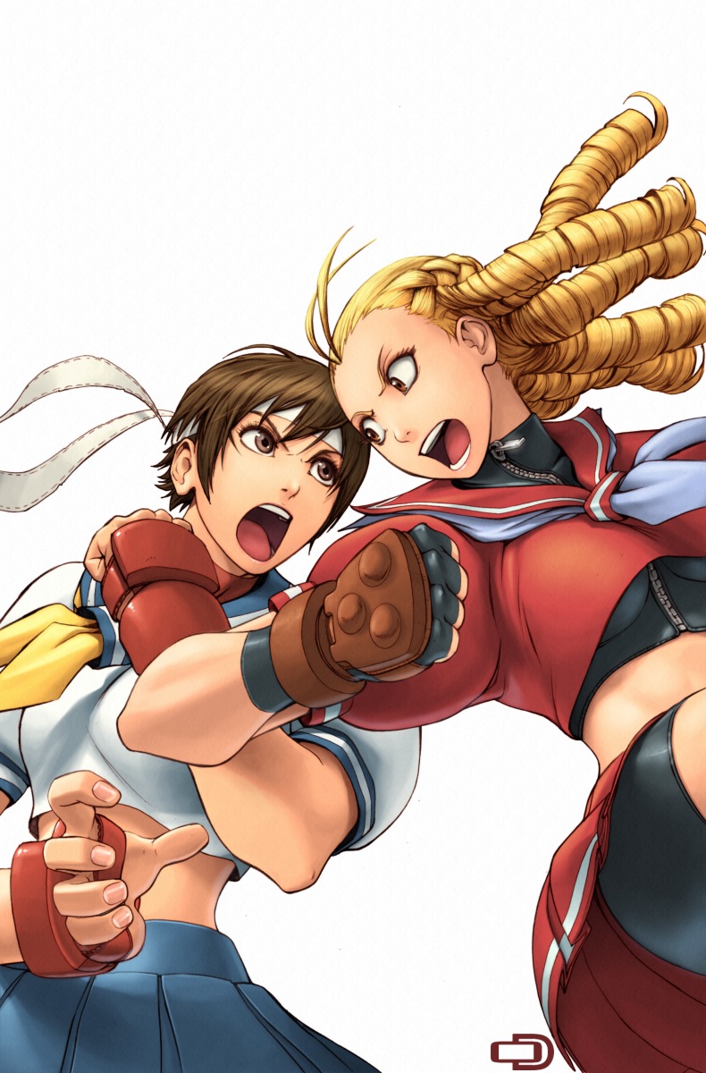 kasugano sakura and kanzuki karin (street fighter and 1 more) drawn by omar_dogan