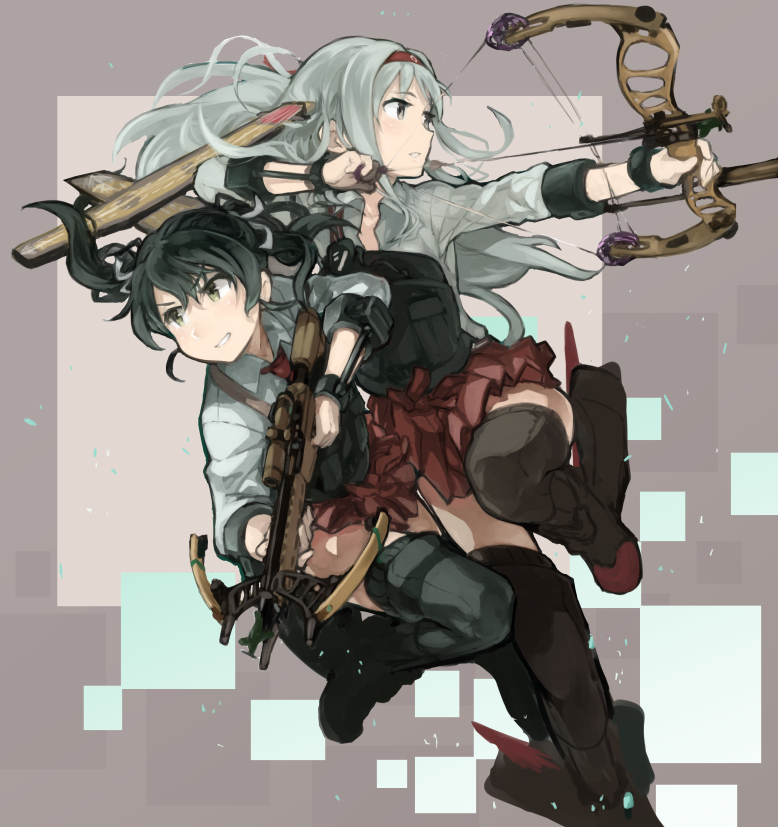 zuikaku and shoukaku (kantai collection) drawn by morikawasansei