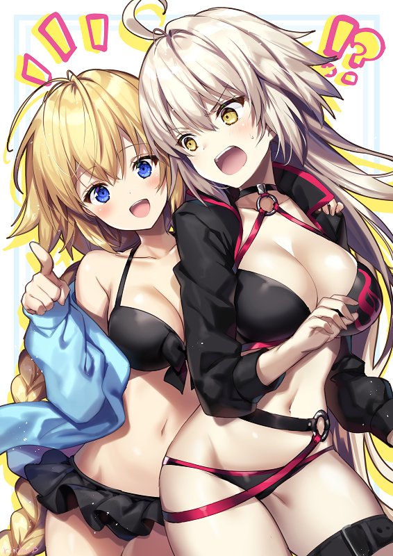 jeanne d'arc alter and jeanne d'arc (fate and 1 more) drawn by riichu