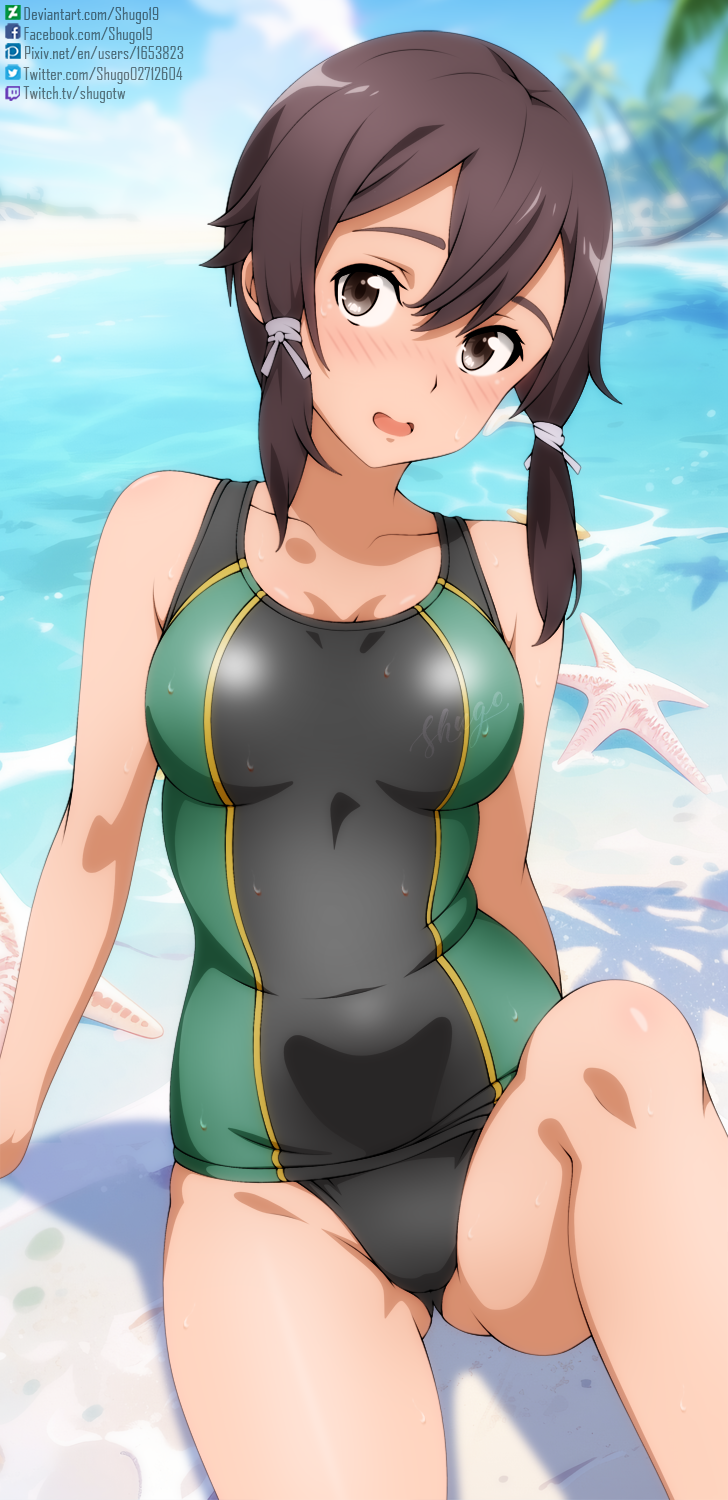 asada shino (sword art online) drawn by shugo19
