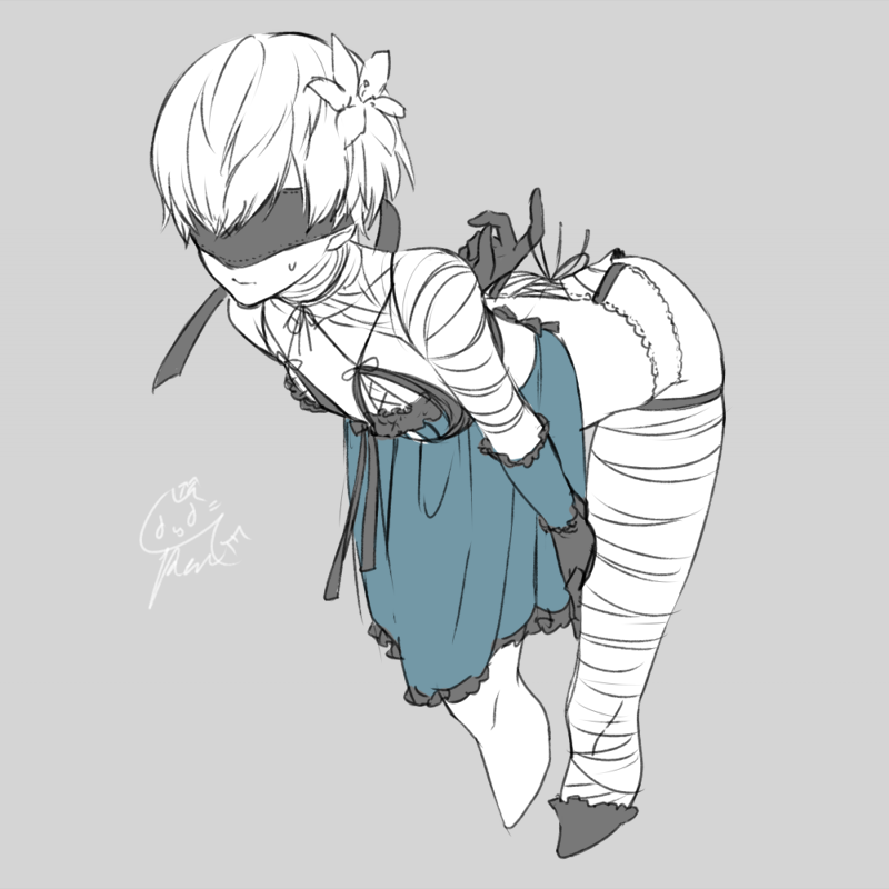 9s and kaine (nier:automata and 1 more) drawn by takamiya_ren