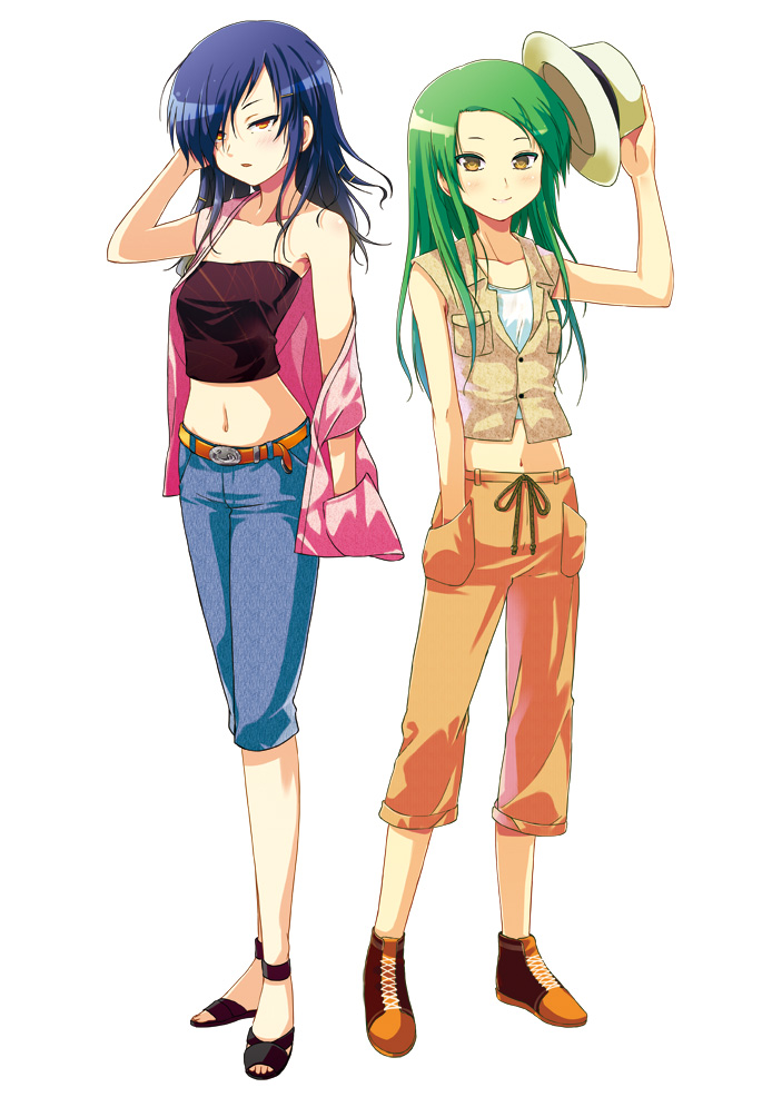 kirino saraki and hatano ririko (kyou ami!) drawn by porurin